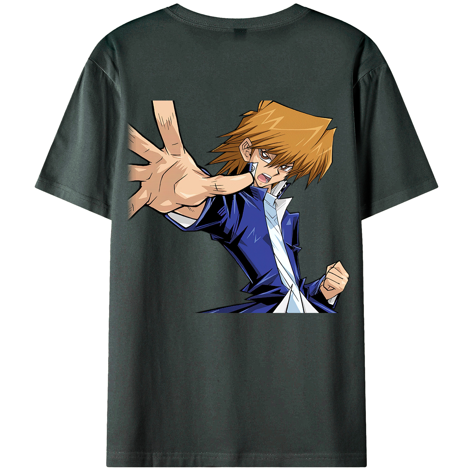 （画像用） 遊☆戯☆王 Yu-Gi-Oh! 綿100％ メンズ半袖Tシャツ（バックプリント） 通気性